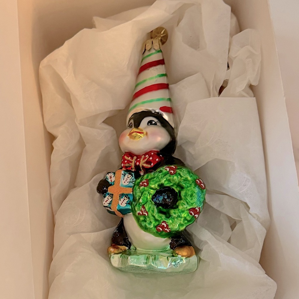 Radko Penguin Ornament - in original Christopher Radko Box. Like New!